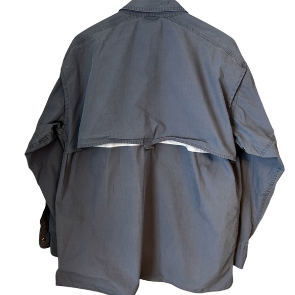Cabela’s Men’s Performance Angler Fishing Snap Down Shirt Blue Size Large - Picture 2 of 6